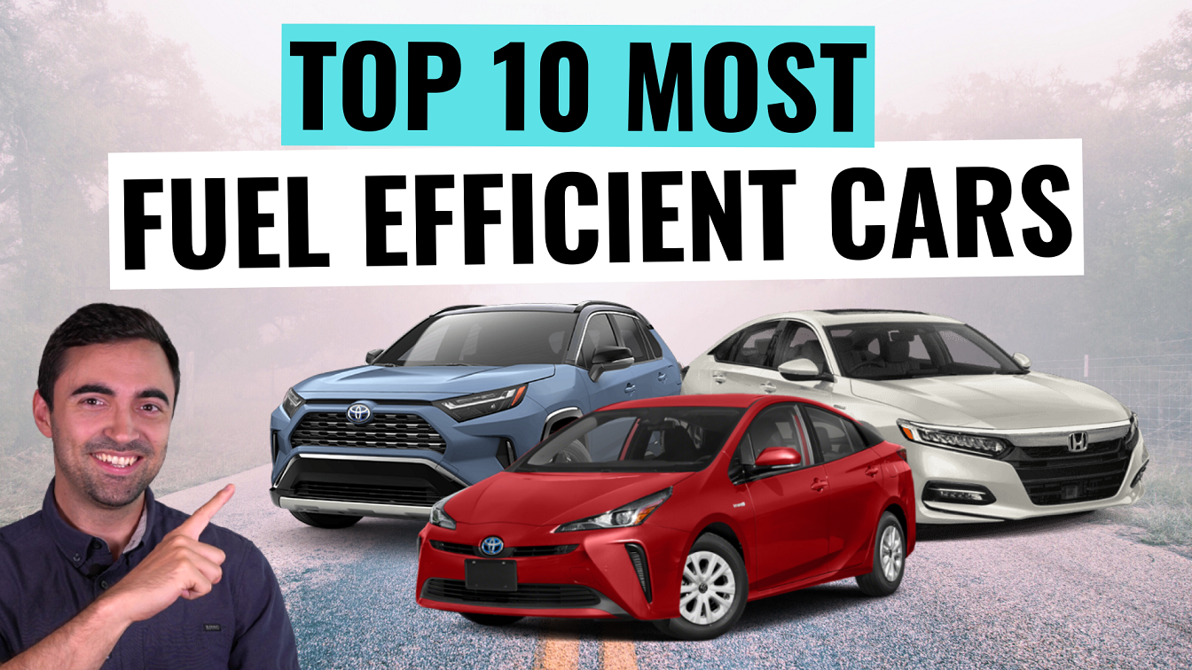 Top 10 Fuel-Efficient Cars of the Year featuring Toyota, Honda, and hybrid models