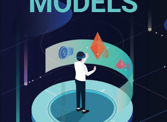 Metaverse Business Models: A Comprehensive Guide to Opportunities in the Virtual World Illustration of a person exploring digital business models in a metaverse environment, from the book "Metaverse Business Models" by Eduard Rosicart.