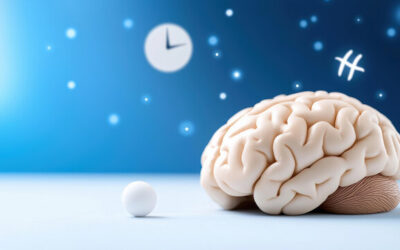 How Exercise Resets Your Brain Resets Your Brain 3D Human Brain Model with Floating Clock and Stars Symbolizing Sleep and Brain Activity