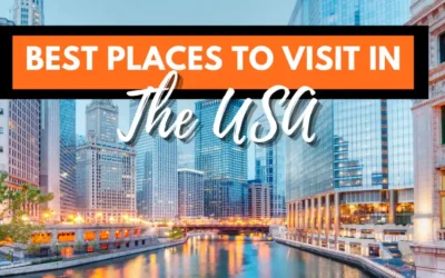 Best Places to Visit in USA – Your Complete Travel Guide "Best places to visit in the USA featuring scenic city skyline and riverfront view"