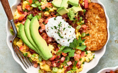 Healthy Breakfast Ideas: Energize Your Morning the Right Way Healthy Breakfast Ideas: Protein-packed breakfast bowl featuring scrambled eggs, avocado, veggies, bacon, and Greek yogurt