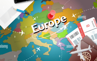Cheap Flights to Europe: The Ultimate Guide to Traveling on a Budget Cheap flights to Europe travel map with tickets, airplane routes, and destinations