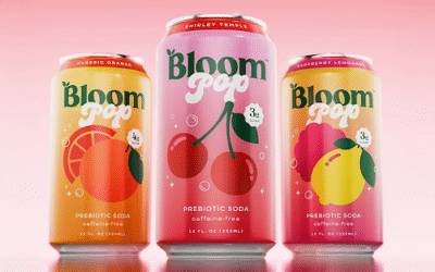 Functional Beverages: The Future of Healthy Living in 2025 Functional Beverages Cans of Bloom Pop functional soda with prebiotic fiber, low sugar, gut-health focus